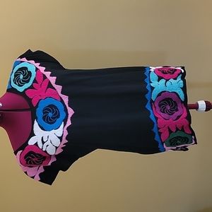 Traditional Mexican hand stitched top